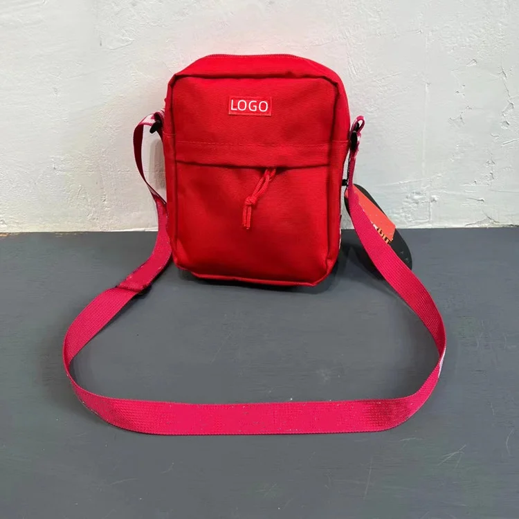 Custom factory hot sale brand logo shoulder bag man nylon fabric small casual easy carry crossbody messenger bag for men