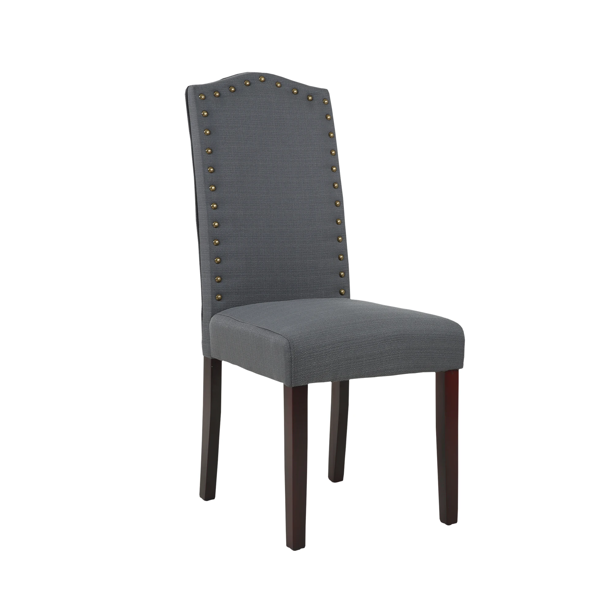 
Best Selling Fabric Upholstered Dining Chair with Nailhead Trim, 2PCS 