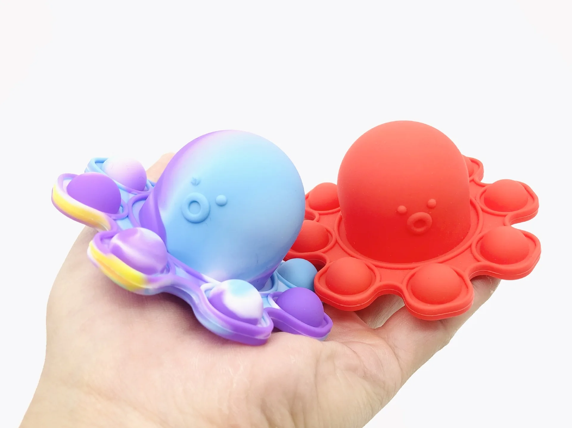 
Reversibility Purple Double Sided Sad Happy Mood Small Doll Keychain Reversible Pops Fidget Its Octopus 