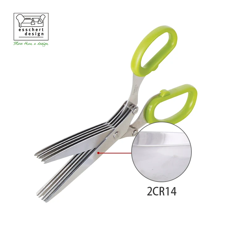 custom chopped scissors onion herb seaweed spice kitchen shears stainless steel cutting 5 blade herb scissors