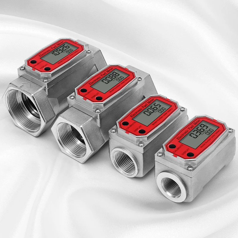 High precision 2 Inches Turbine Flow Meter Anti-Interference Diesel Gasoline Methanol Kerosene Water Electronic Flow Meter