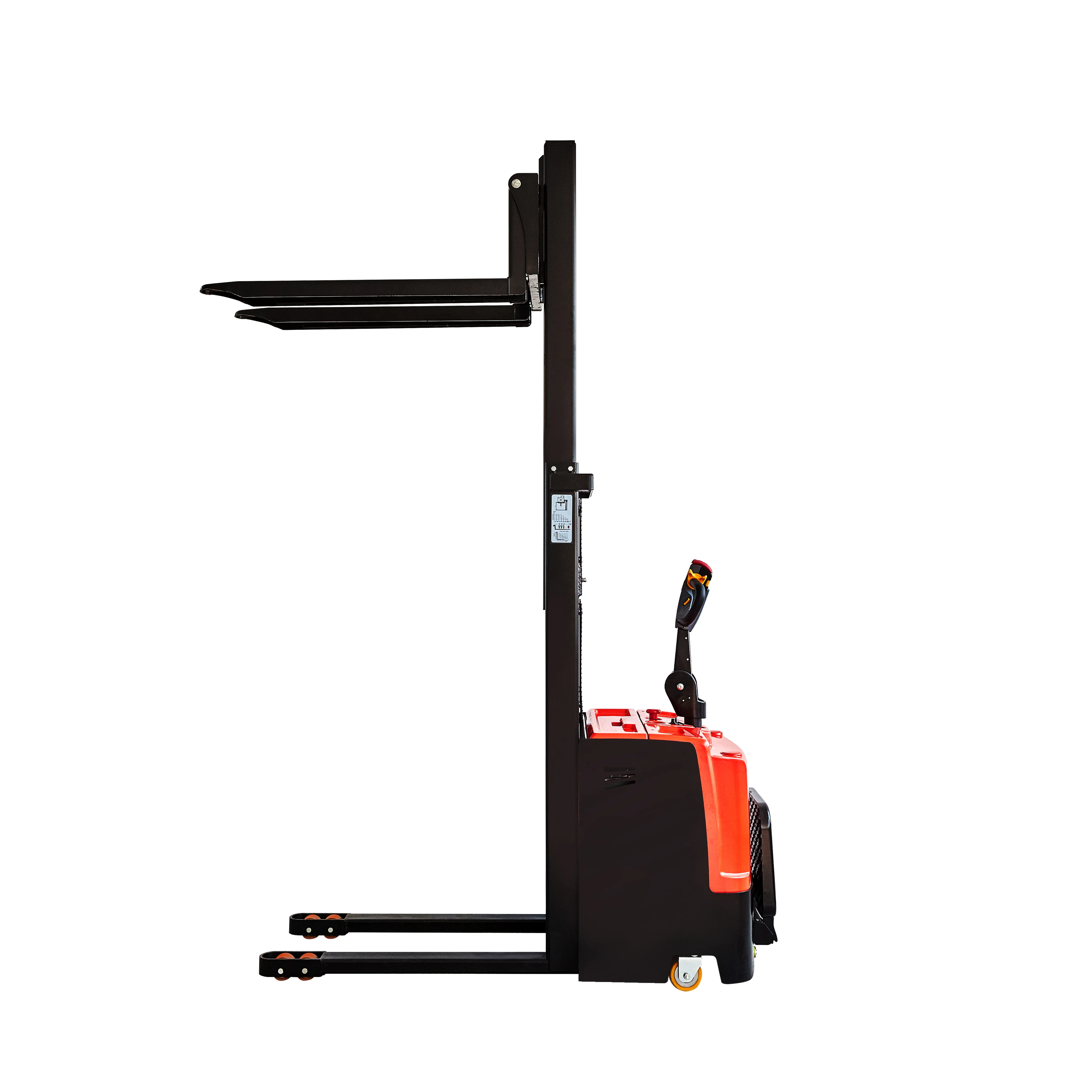 2.0 Ton Stand-On Drive Adjustable Legs Full Electric Forklift Pallet Truck Stacker Heli for Food & Beverage Factory