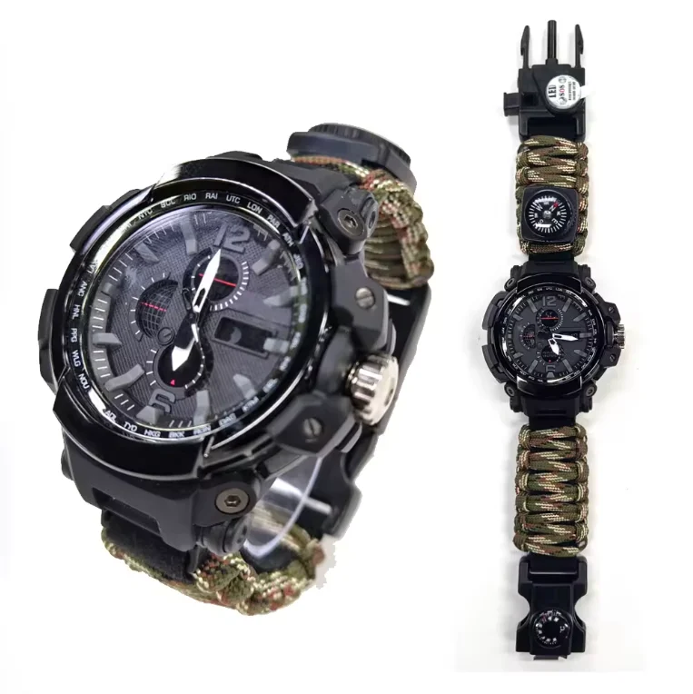Durable Paracord Outdoor Emergency Gear Multifunctional Survival Watch