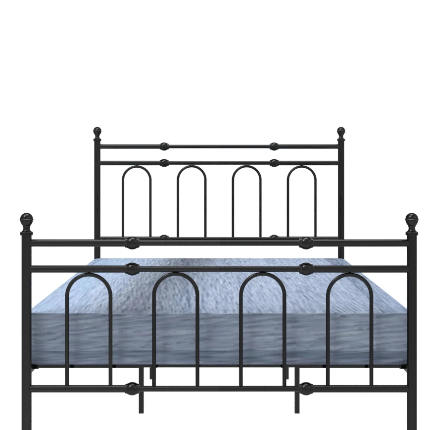 High quality modern hotel simple furniture wrought iron platform double bed /double metal bed frame