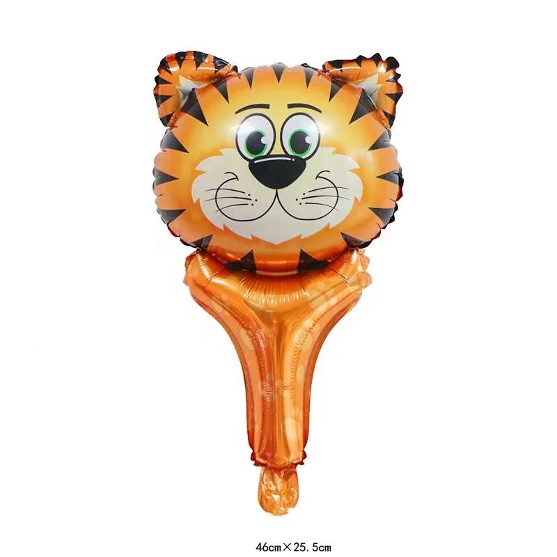 New Arrivals Cute Animal Head Handhold Foil Balloons For Kids Toys Party Decoration Balloons