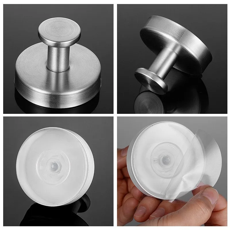 Nail-Free TPU Suction Cup Wall Hooks Vacuum Plastic Metal Suction Cup Hooks for Clothing Coats Clothes Towels Sundries Hanging