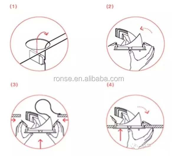 RONSE Adjustable indoor spot light dimmable ceiling light 10W 15W 24W 30W 40W 50W COB LED Wall Washer Downlight