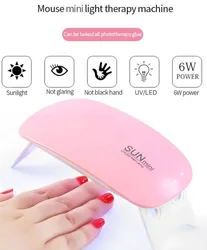 Goldmore6 UV Nail Mouse Light Mini USB Therapy Machine Polish Glue Dryer LED Portable Baking light