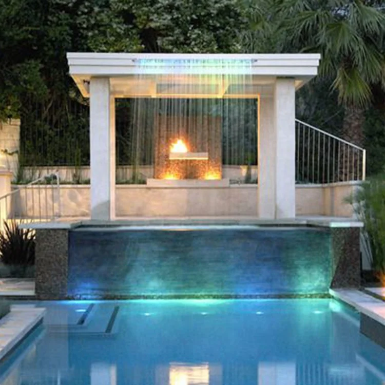 Внутренняя и наружная дождевая занавеска, занавеска для фонтана со светодиодной подсветкой