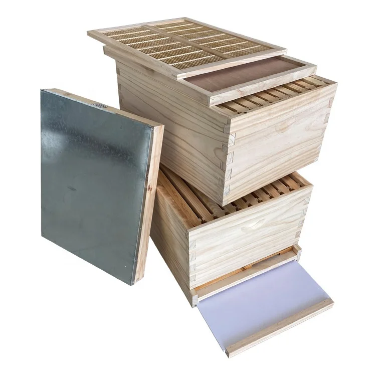 2021 New Beekeeping Equipment bee box plus screen bottom  Australia wooden beehive pine or fir wood beehive