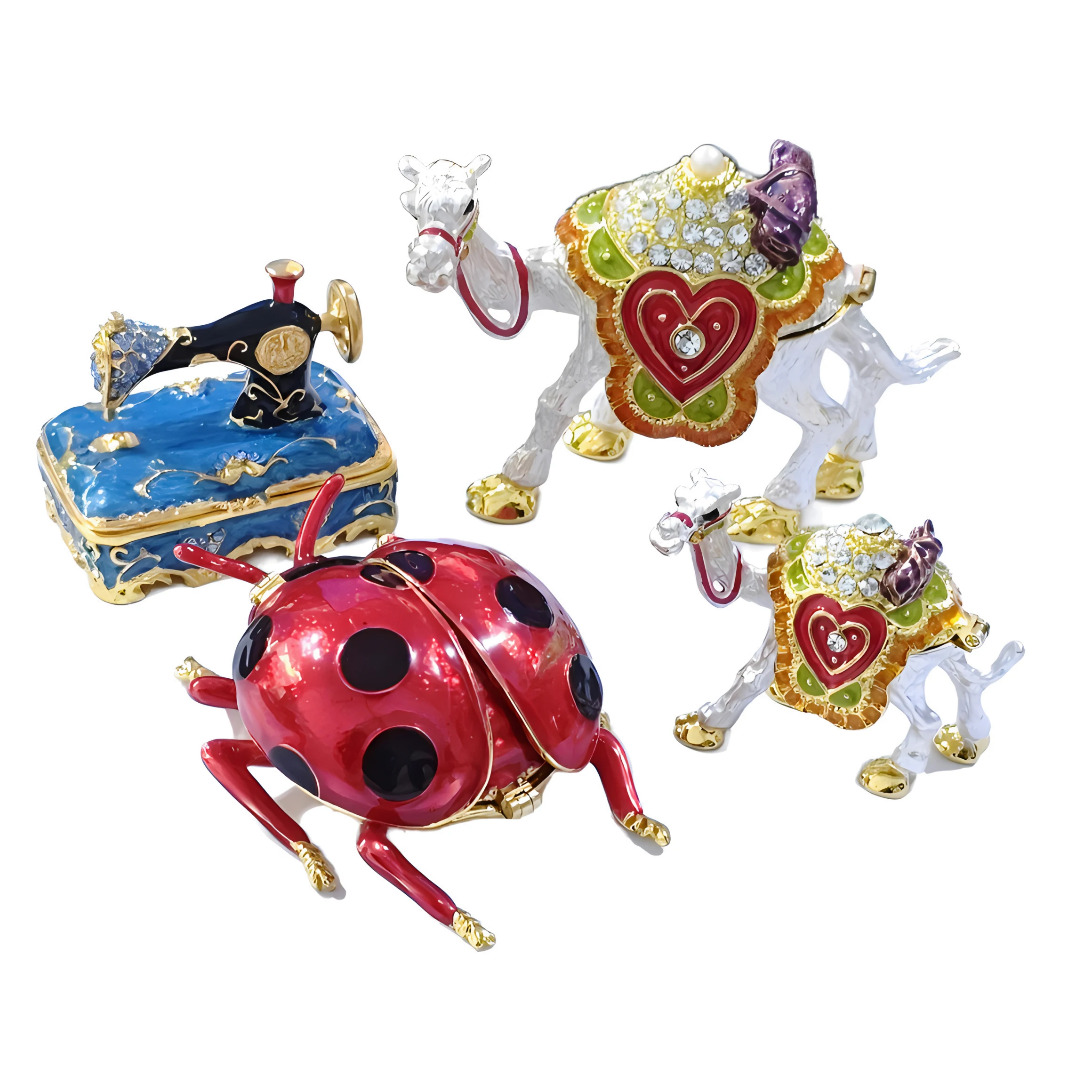 Middle East camel creative jewelry box Metal enamel creative ring necklace earrings storage box sold in Europe