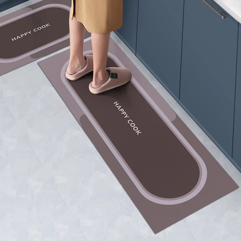 Print Pattern Non-Slip Oil Absorbent Anti-Fatigue Kitchen Floor Mat Foot Mat Rug