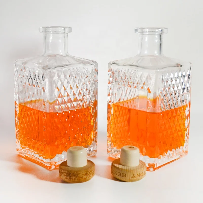 Customized decoration High Quality Alcohol Glass Bottles 500ml 700ml 750ml For Spirits Liquor Whiskey Buy Alcohol Glass Bottle