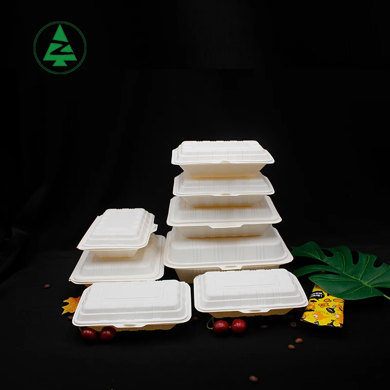 
High Quality Biodegradable lunch box Food Containers Corn Starched Bento Lunch Box 