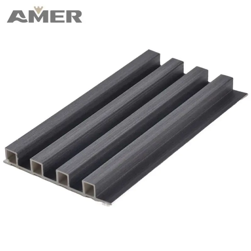 Amer Factory price Modern Wpc Exterior Outdoor Decorative Wood Plastic Composite Wall Panel The Great Wall Siding Ceiling Panel