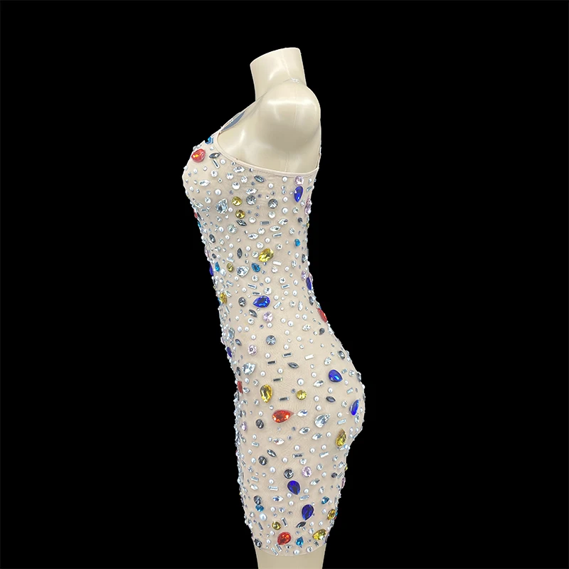 NOVANCE Y1987-G  Luxury Gown for Ladies 2022 Colorful Crystal Dress Women Rhinestone Costume Birthday Party Singer Stage Outfit