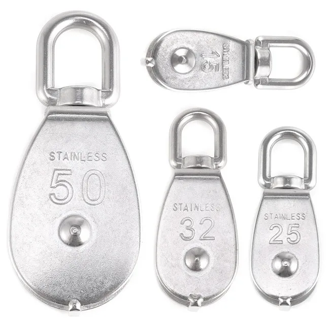 Marine pulley block swivel wire rope steel pulley