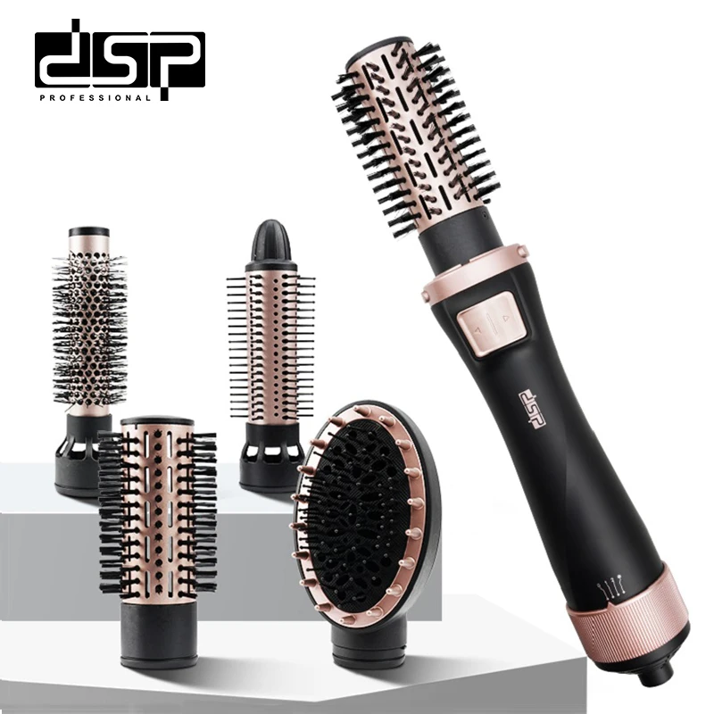 DSP 5 in 1 Hair Salon Tools Electric Hair Brushes One Step Hair Dryer And Volumizer Hot Air Brush With Kit