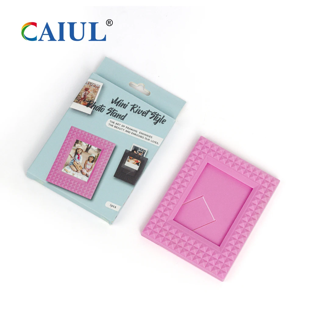 Wholesale 3inch ABS Colorful Transparent Photo Frame Sublimation Birthday Photo Frames Christmas  for Instax mini Picture Frame