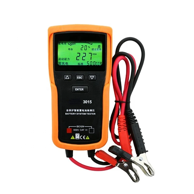 DECCA 3015 Smart Automotive 12V Lead-acid Battery Tester 100 - 1700 CCA 9v -18v Voltage Electrical Analyzer