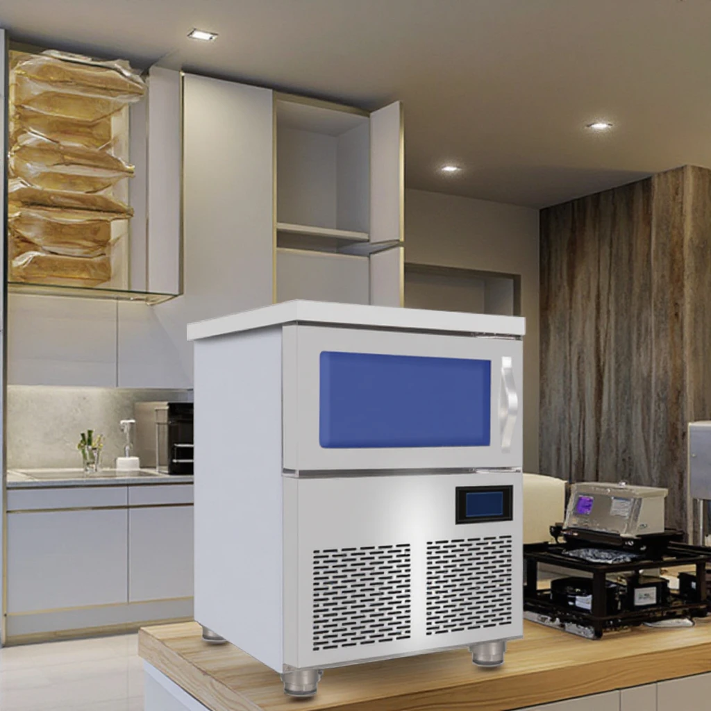 Stainless Steel Full Automatic Ice Machine Used Compressor Dining Wine Water Home Industrial Use Sale Ice Block Making Equipment