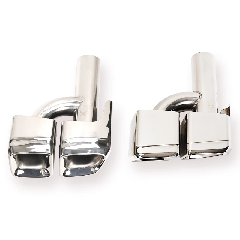 1 Pair Exhaust Pipe 304 Stainless Steel Nozzles For Mercedes  C E S Class W212 Muffler Exhaust Tip