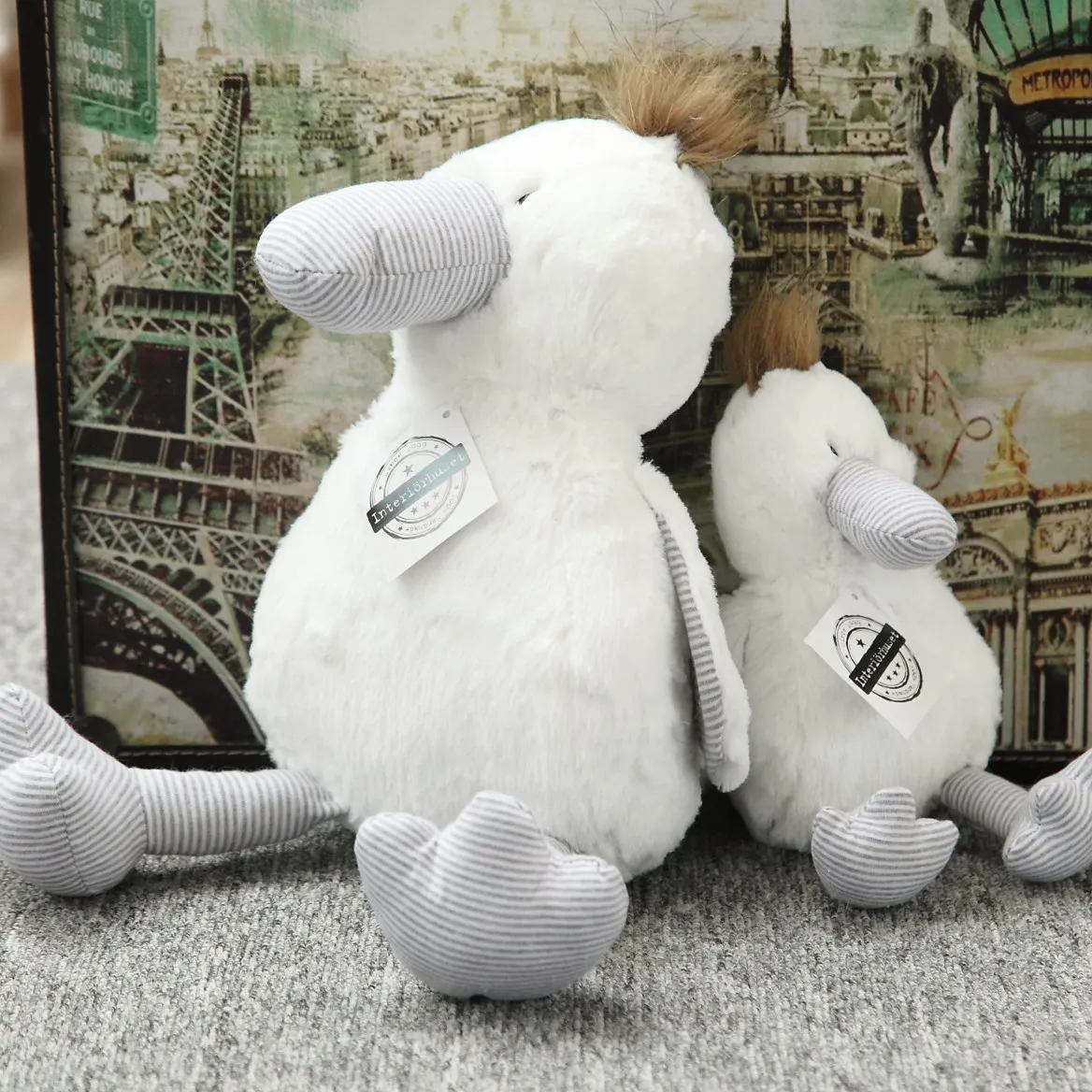 Animal Stuffed Plush Toys Rabbit Handmade Children Soothing Dolls Duck polar Bear