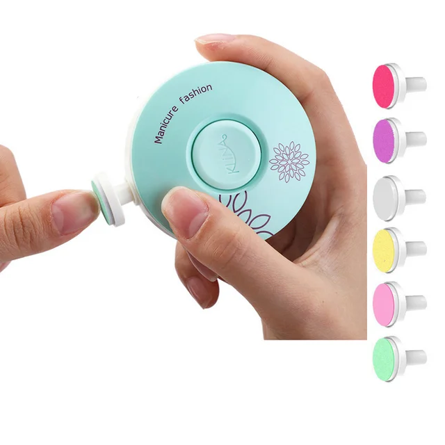 6 в 1 детский Маникюрный Инструмент для ногтей детей и взрослых U форма резчик электрическая пилка фрезы маникюра педикюра инструмент