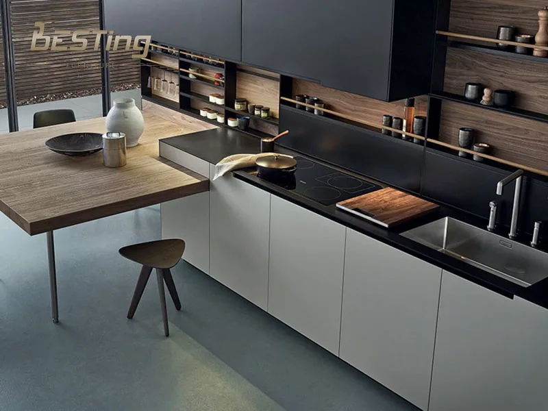 high gloss lacquer modern design aluminium stainless steel from china kitchen wall cabinet