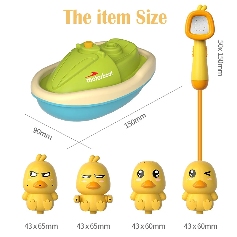 2024 Samlok Summer Fun Baby Bath Toys  3+ Electric Funny Duck Sprinklers Head Bathtub Shower Toys Gift