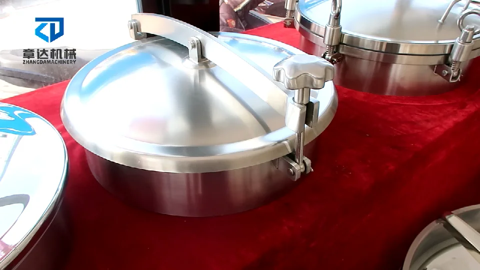 stainless steel manhole  cover mirror finished quik-opened  manway  dn200 dn500  round manway for tank