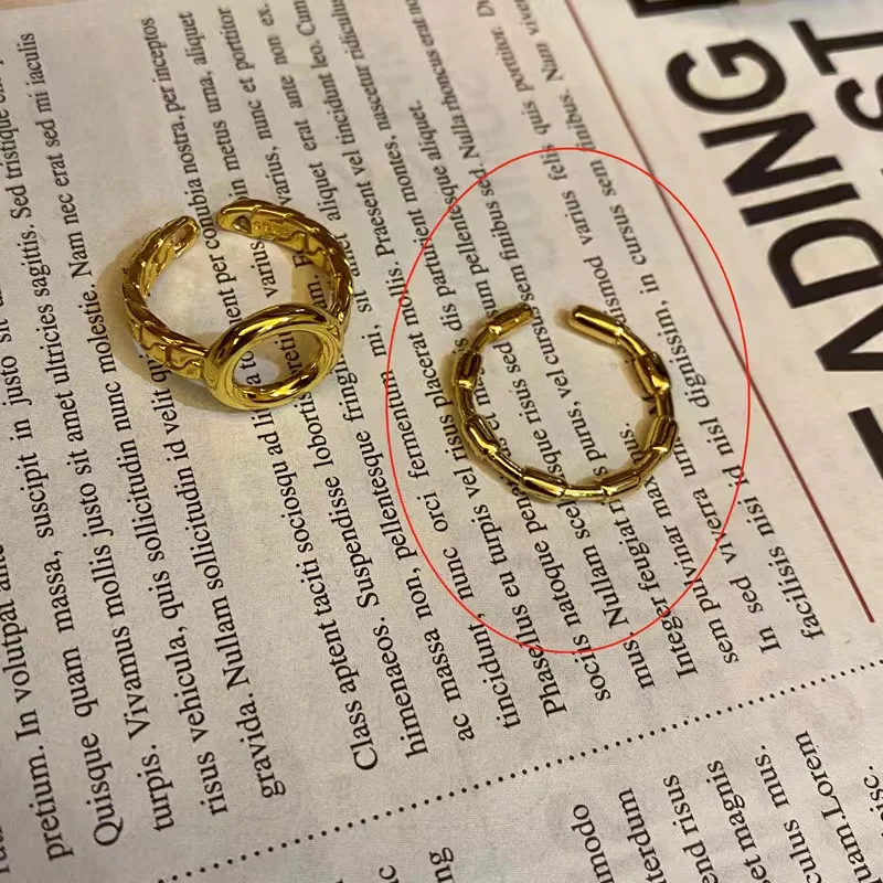 Ring female Japan and South Korea new personalized pig nose chain ring European and American net red retro fashion open index fi