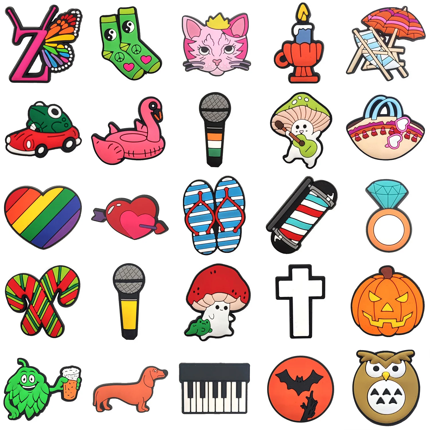 2024 new Cartoon Anime characters PVC shoe Buckle charms Cute Clog Rubber shoe decorations shoe charm for kids gift