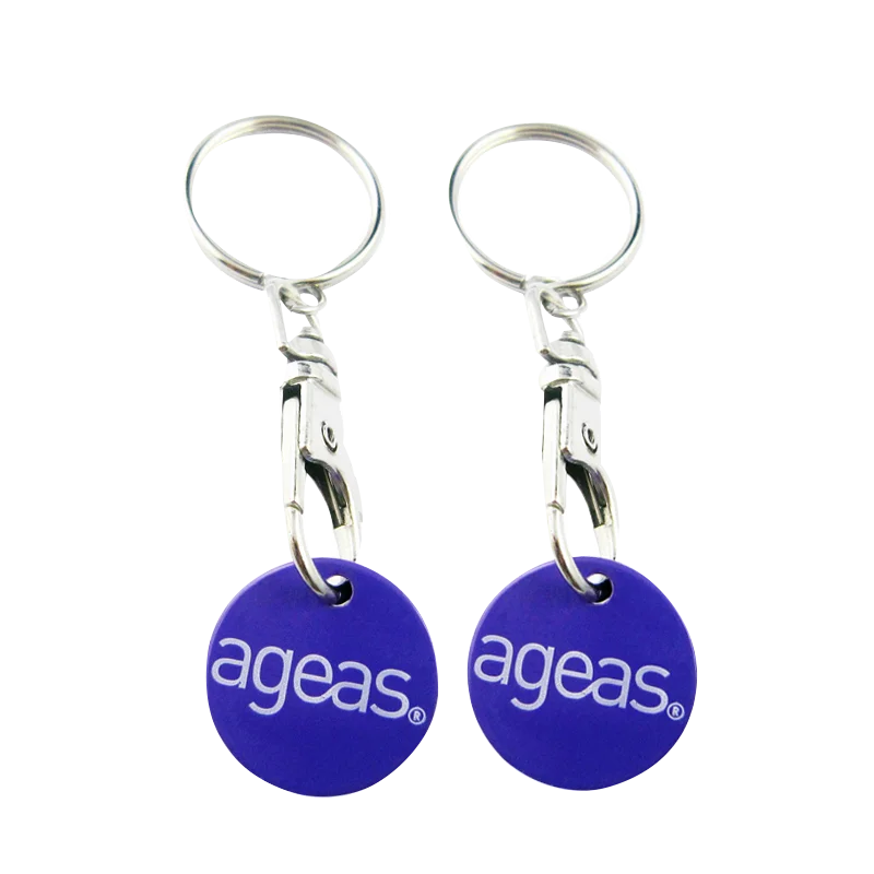 Chinese new year sublimation blank products 2024 coin carabiner hook metal key chain sublimation products in wholesale