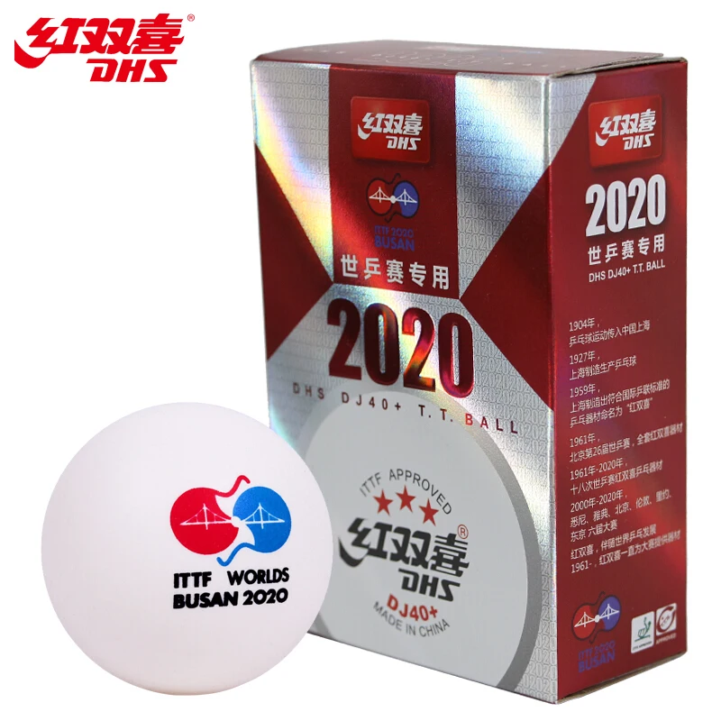 
Double Happiness DHS Samsung Top Table Tennis D40+ World Table Tennis Championships 6pcs 