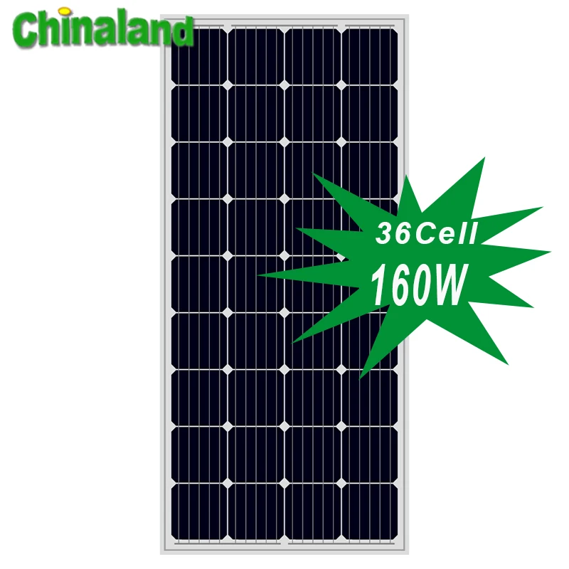 Chinaland bifacial black buy best price solar panels 150w 160w solar panel 200w monocrystalline solar panel hot selling in China
