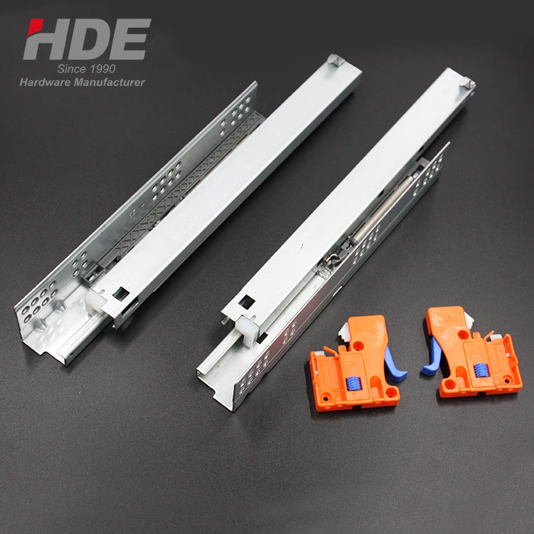 Quality undermount soft closing full extension adjustable cabinet drawer slide