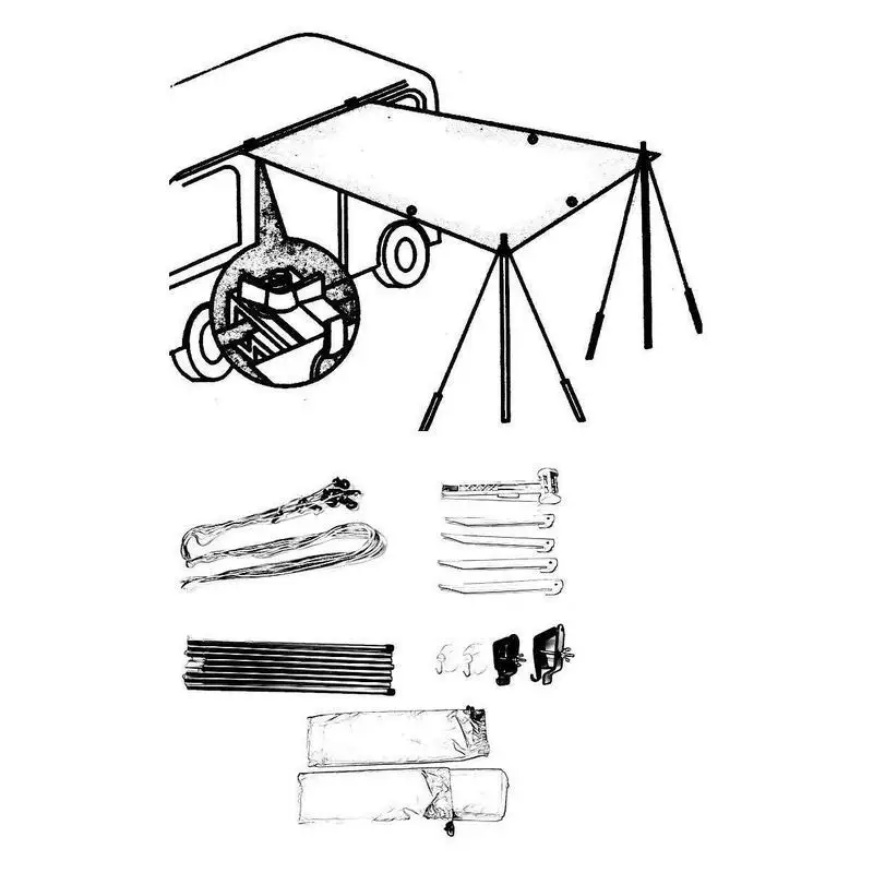 
Portable awning car side canopy camping outdoor supplies wholesale general-purpose car side roof tent 