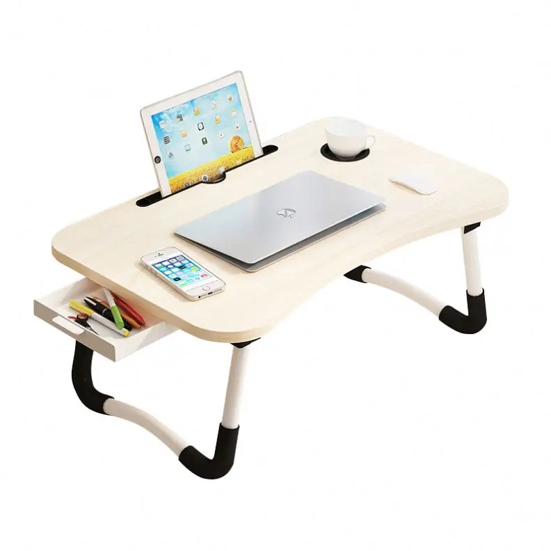 Factory Wholesale Portable Folding Adjustable Laptop Table For Bed Full Adjustable Laptop Desk With Fan And Drawer