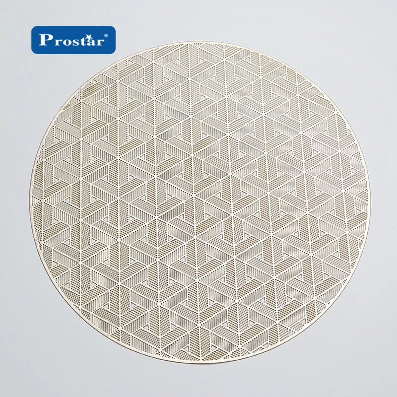 New pvc pressed vinyl metallic placemats table mat for wedding
