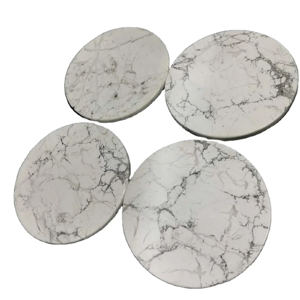 Wholesale Beautiful Howlite Agate Coaster With Golden Edge Gemstone Buy Online From Orgone Export