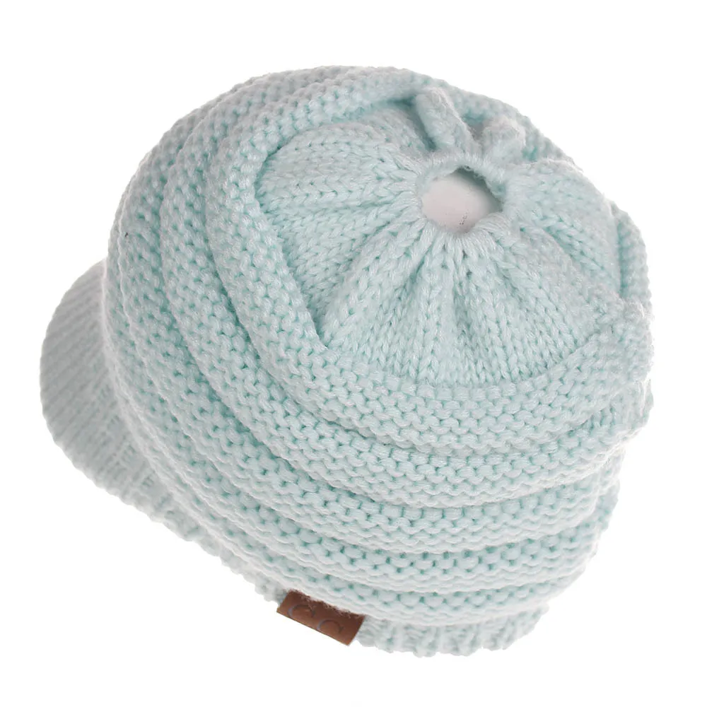 2024 Baseball Cap Ladies High Quality Wool Ponytail Design Waterproof Colors Autumn Winter beanie fashion custom  for Adults