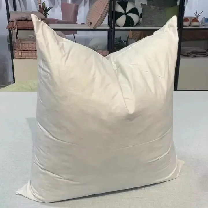 Customize size Smooth down proof cotton cushion bed Pillow Inserts Duck feather fill pillow Decorative Pillows Inserts for Bed