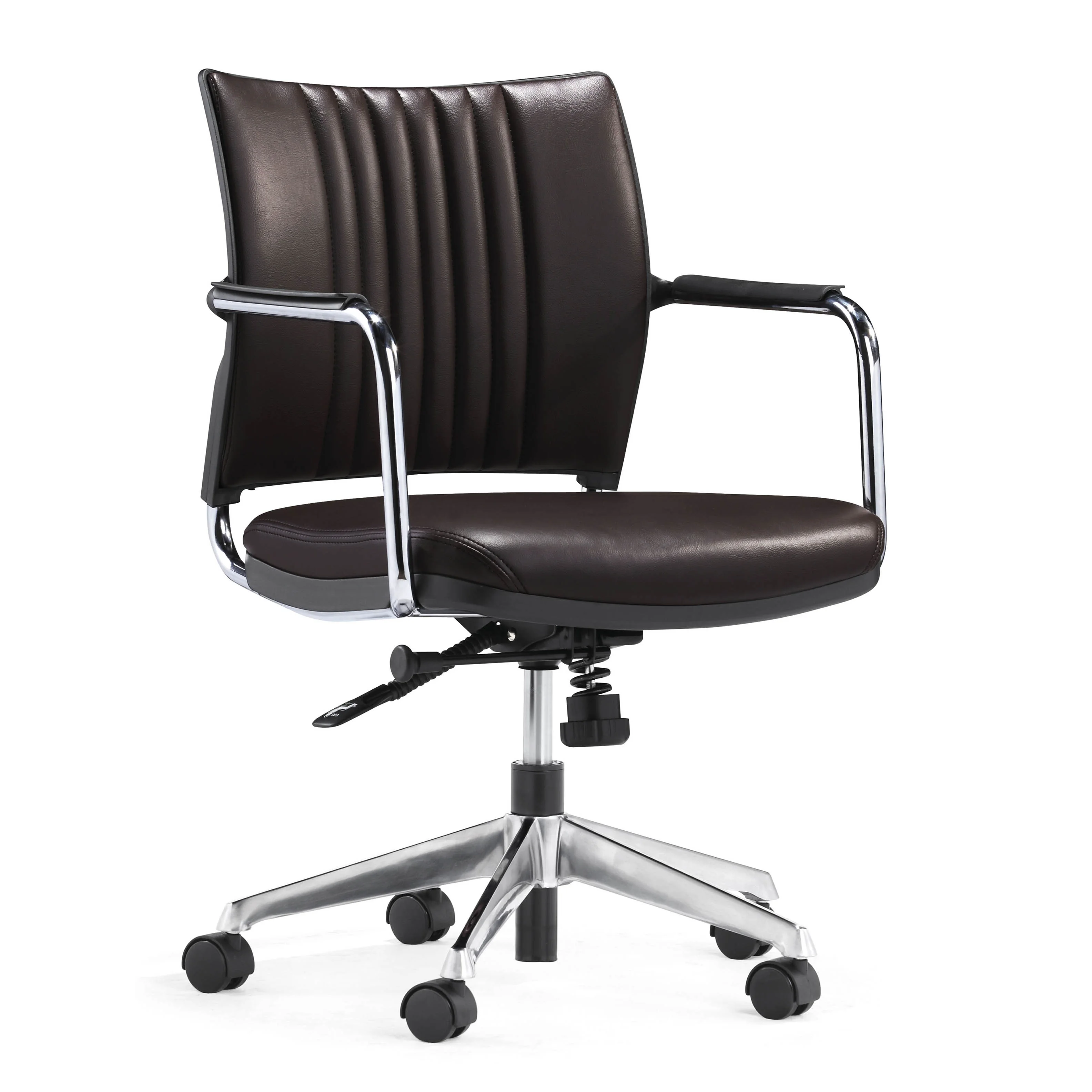 Office hotel project classical style brown genuine leather office chair for office
