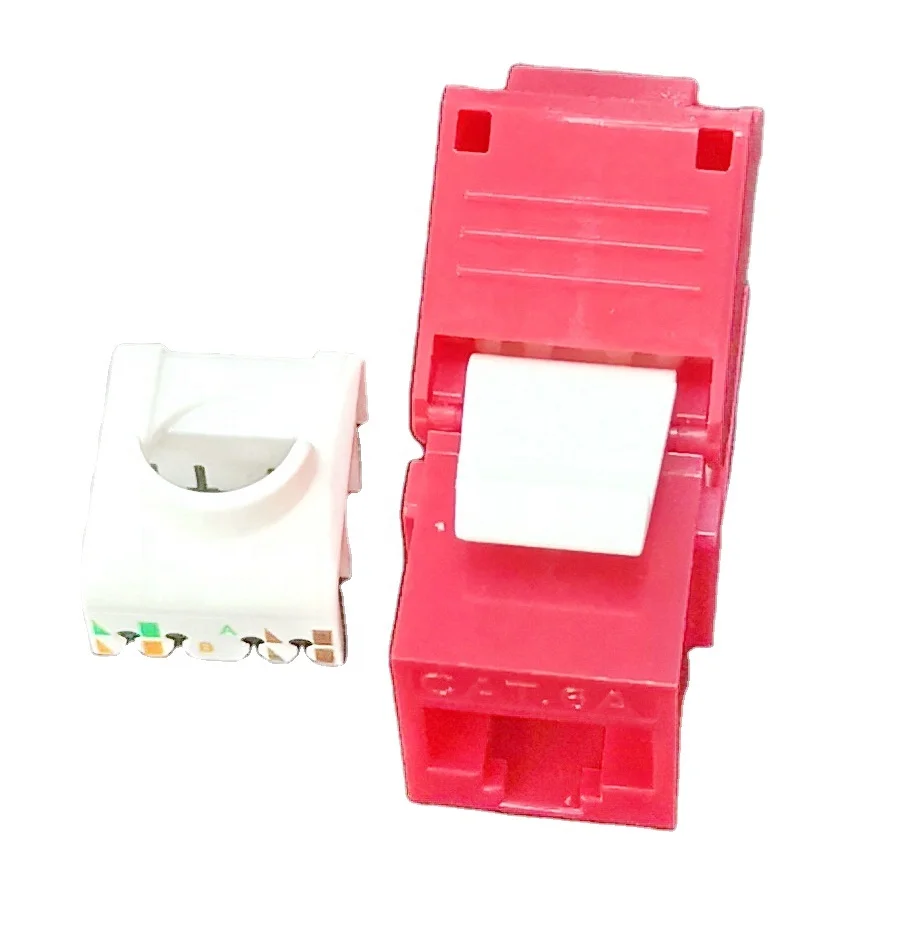 Colorful UPT connector rj45 Toolless Keystone Jack Non-shielded 180 Degree CAT6 & CAT6A