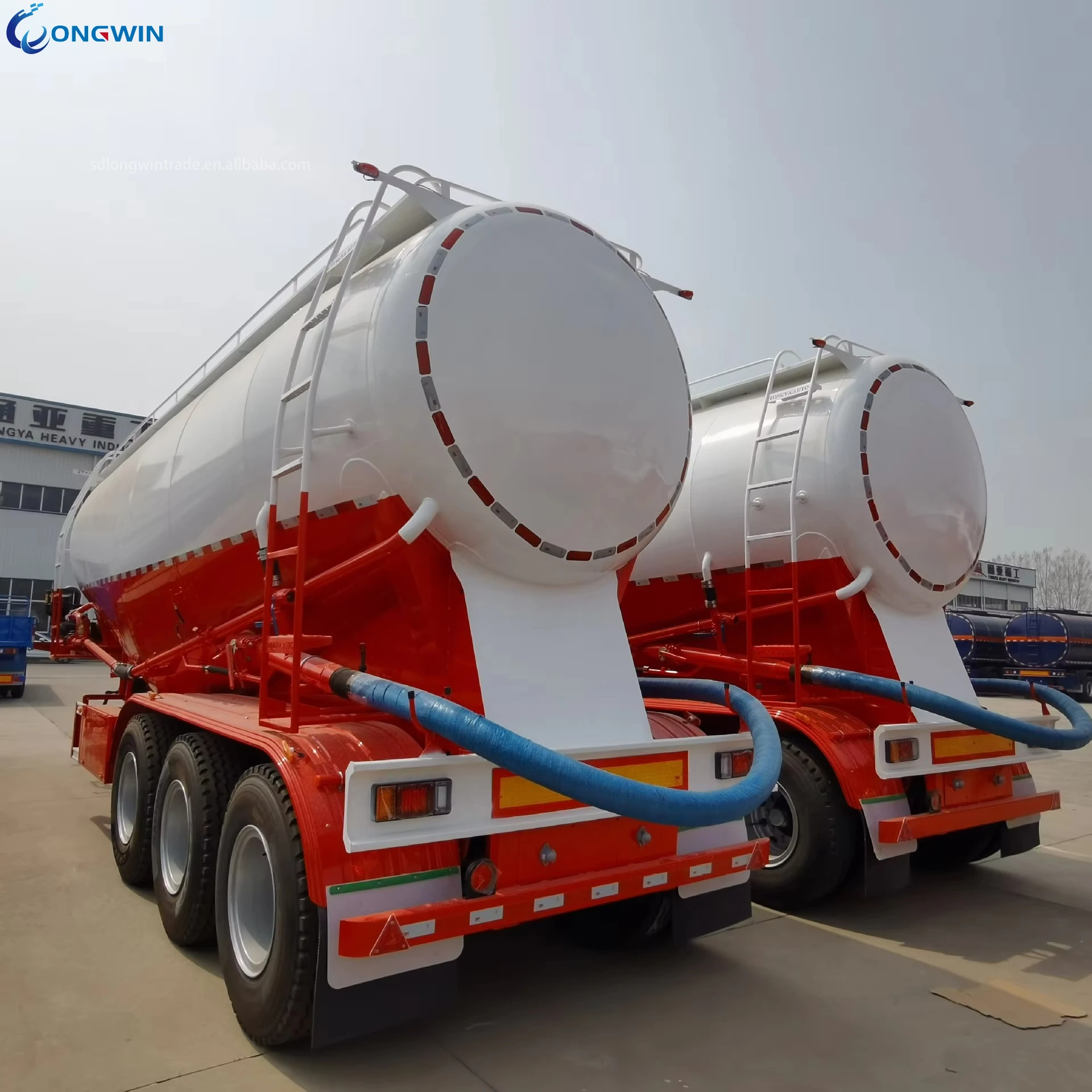 Оптовая Продажа с фабрики стальной 3-осевой 40cbm 50ton порошковый Танкер Прицеп полуприцеп 50m3 сыпучий порошок танкер трейлер для продажи
