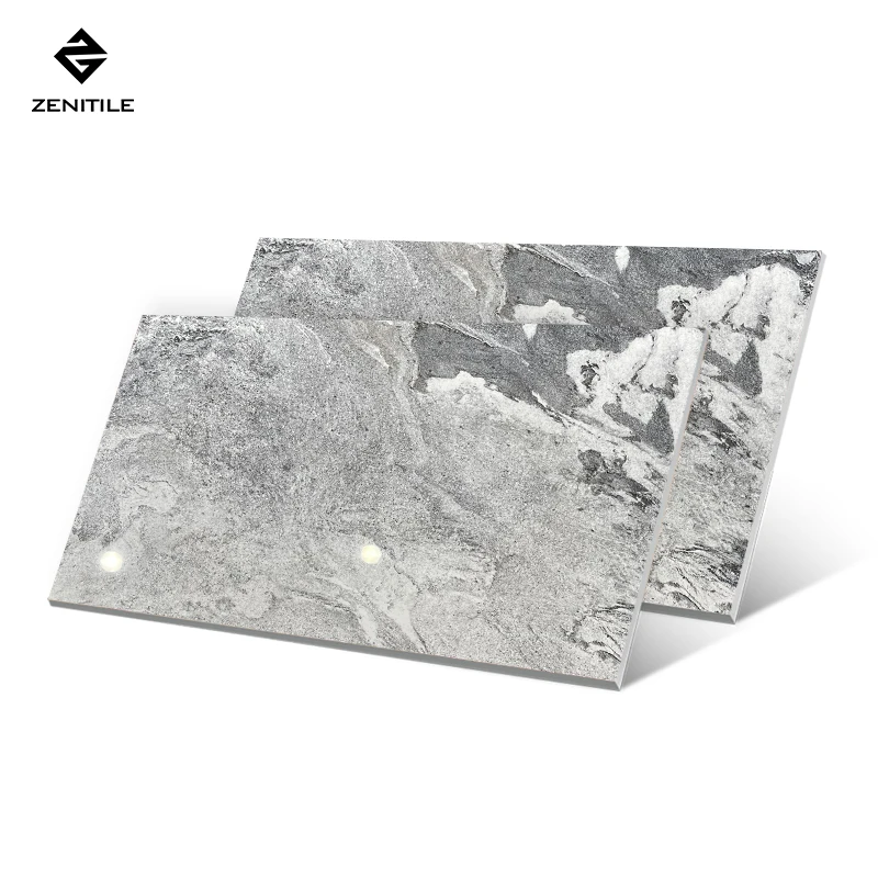 New design Full Polished Porcelain Tile Calais Light Grey Guangdong Manufacturer Sintered Stone