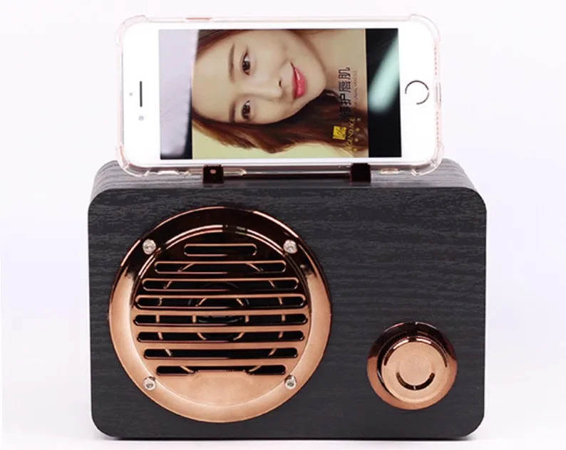Vintage Manufacturers Portable Retro Wooden BT Speaker