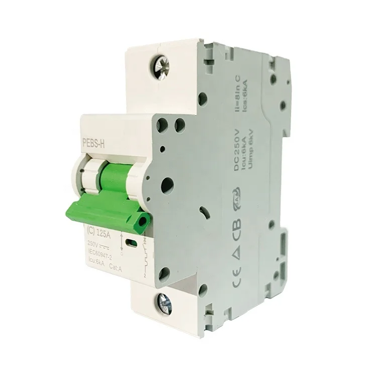 Сделано в Китае 3-полюсный миниатюрный автоматический выключатель постоянного тока 63 а MCB для солнечной