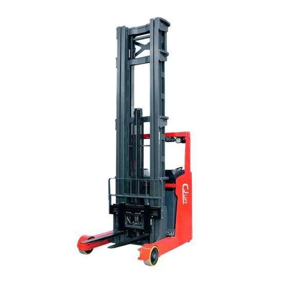 1.5ton Electric Reach Stacker Truck 1500kg stand On Electric Forklift reach Truck with curtis controller
